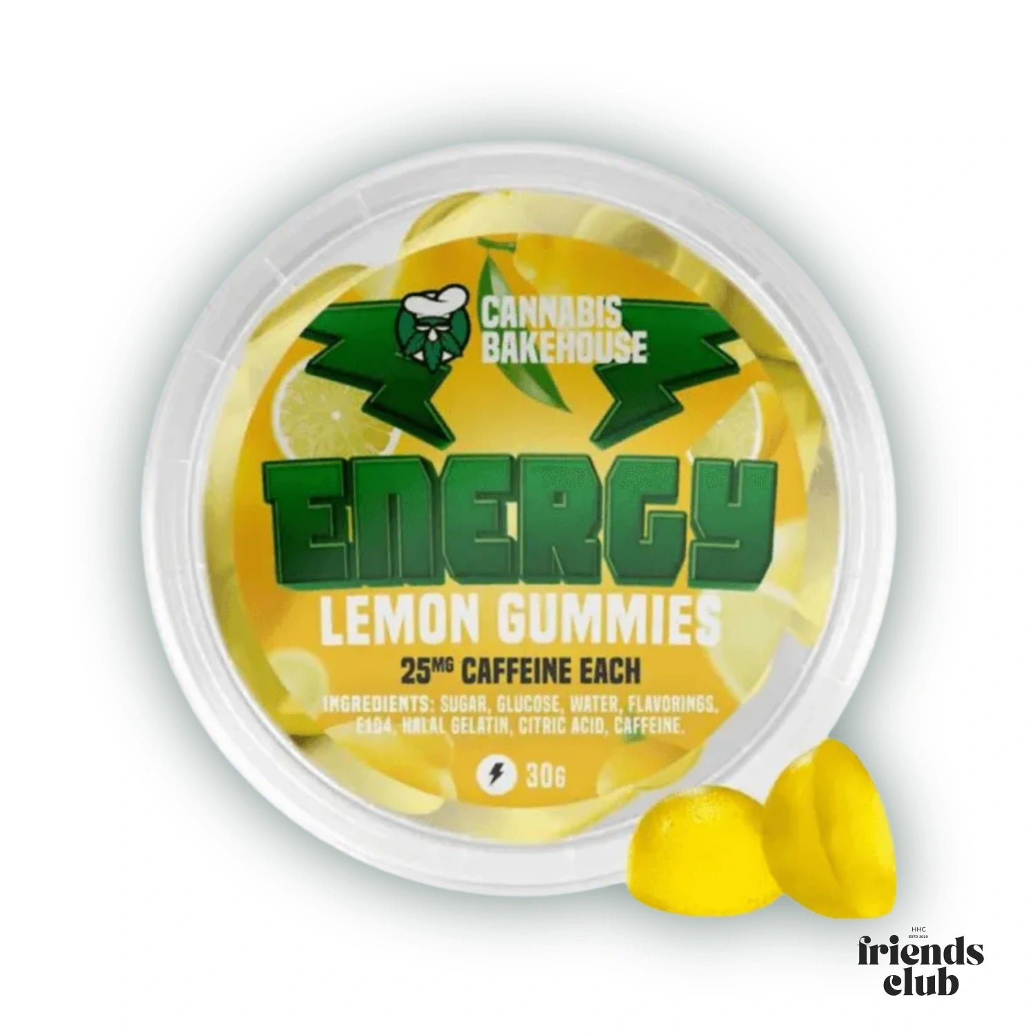 COFFEINE ENERGY GUMMIES – LEMON (30G)