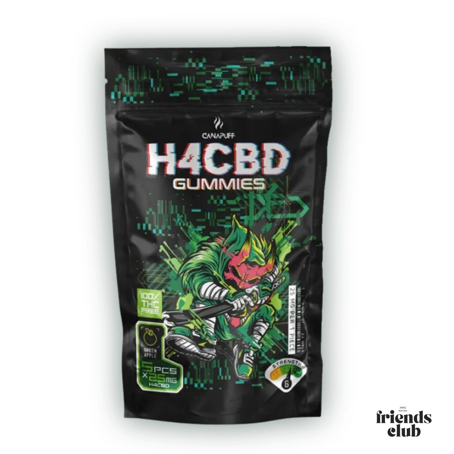 H4CBD Aroma Gummies – Grüner Apfel 5Stk